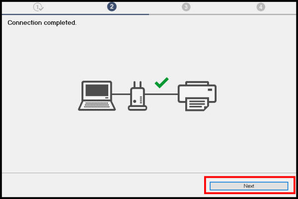 Wireless router selected, and Network Key entered. Next selected at bottom right.